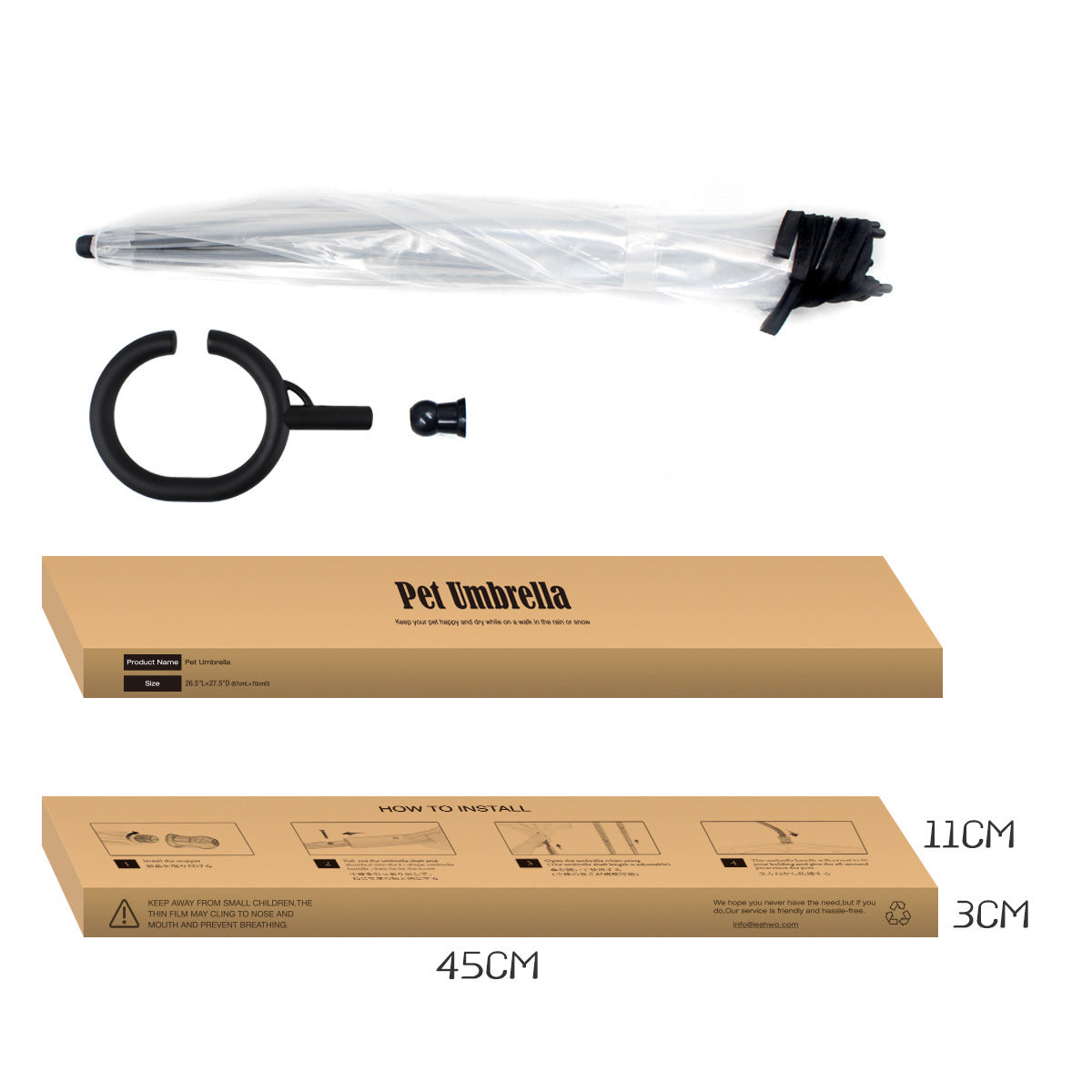 Feluna™ Pet Umbrella – Walks Without Wet Paws